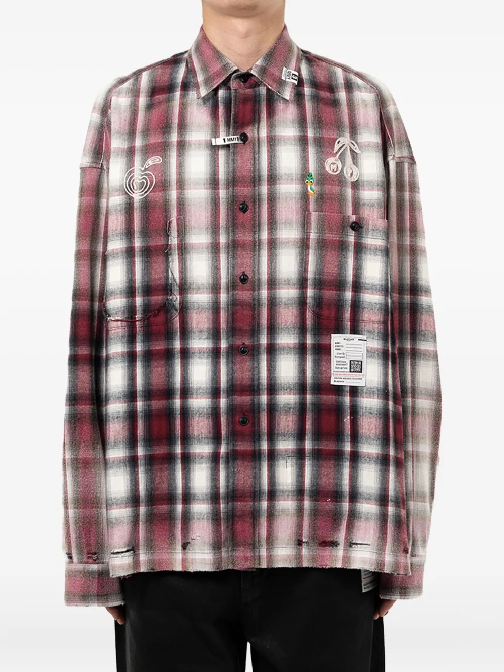 Maison MIHARA YASUHIRO Vintage Like Check overhemd - Rood
