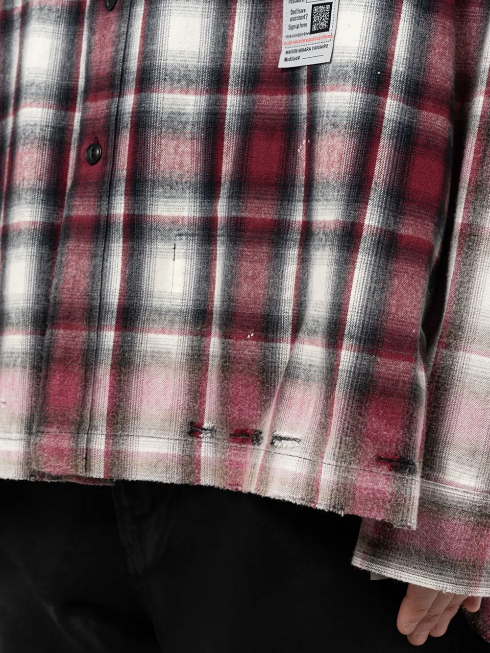 Maison MIHARA YASUHIRO Vintage Like Check overhemd Rood