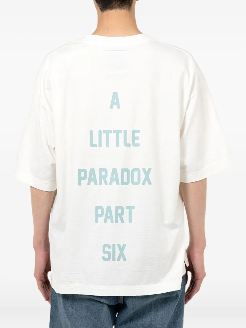 Maison MIHARA YASUHIRO T-shirt met hondenprint en tekst Wit