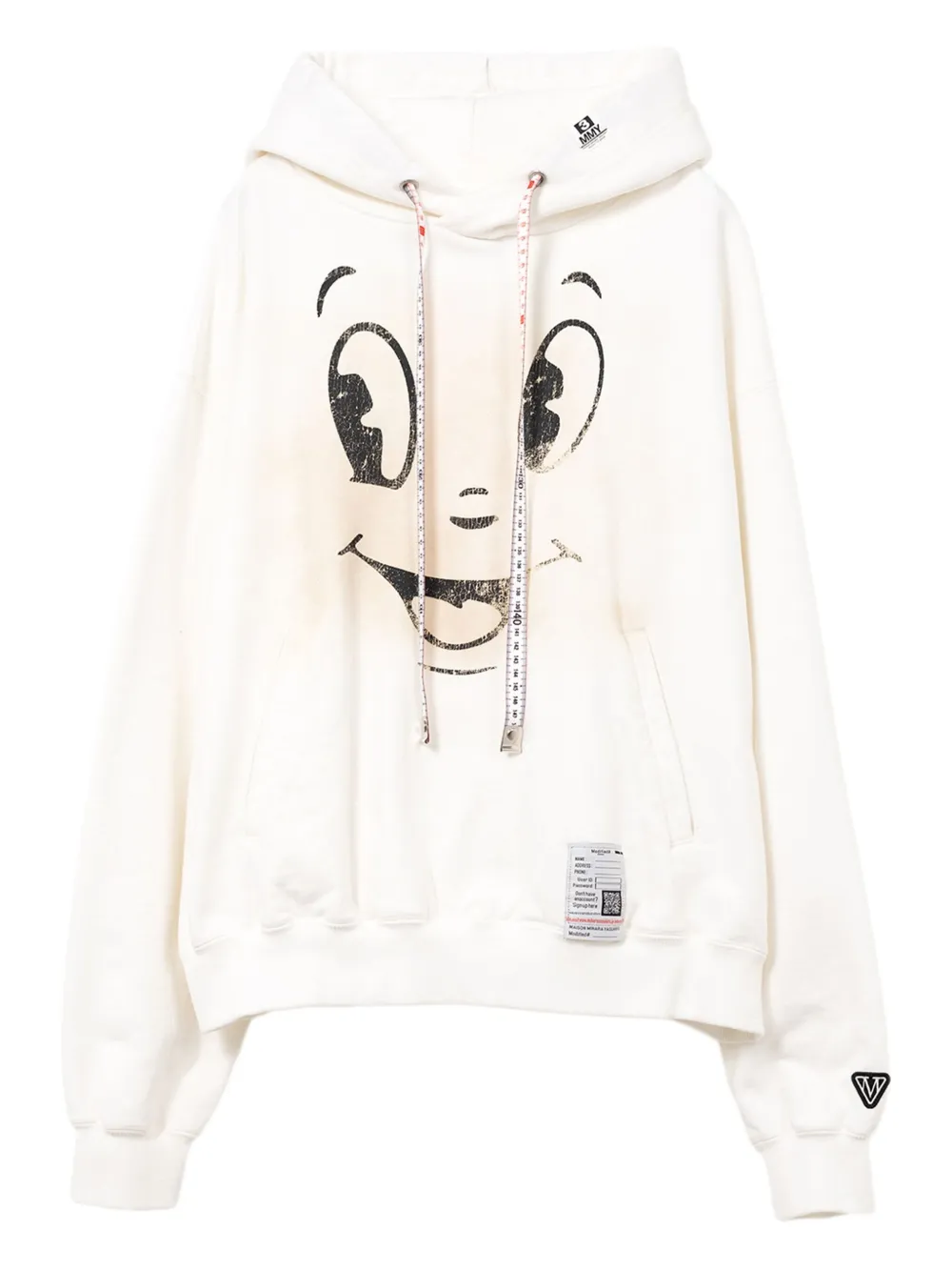 Maison MIHARA YASUHIRO Happy Face-print hoodie | White | Image 1