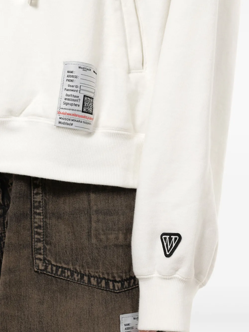 Maison MIHARA YASUHIRO Hoodie met Happy Face-print Wit