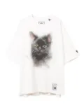 Maison MIHARA YASUHIRO cat-print text-back T-shirt - White