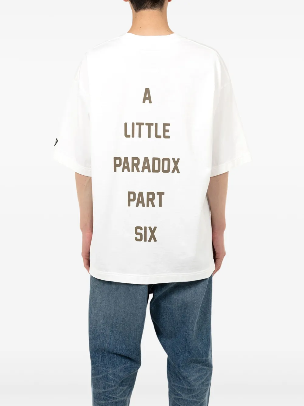 Maison MIHARA YASUHIRO T-shirt met tekst en kattenprint Wit