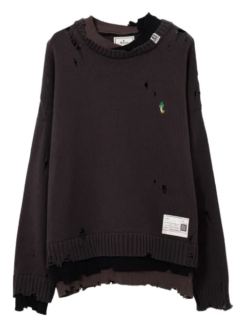 Maison MIHARA YASUHIRO distressed layered sweater