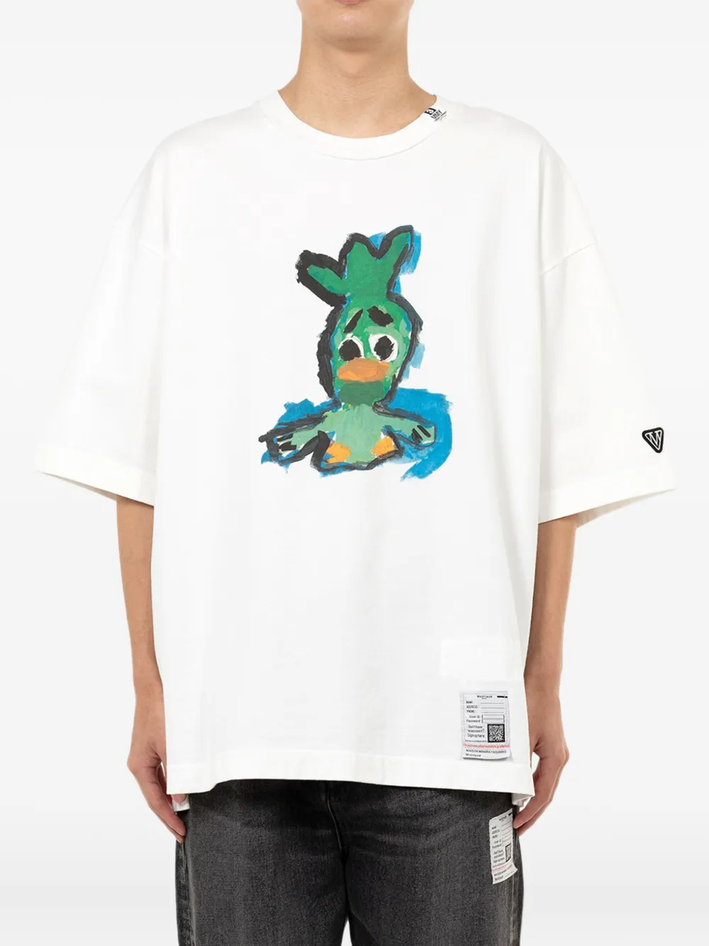 Maison MIHARA YASUHIRO Leon T-shirt met eendenprint Wit