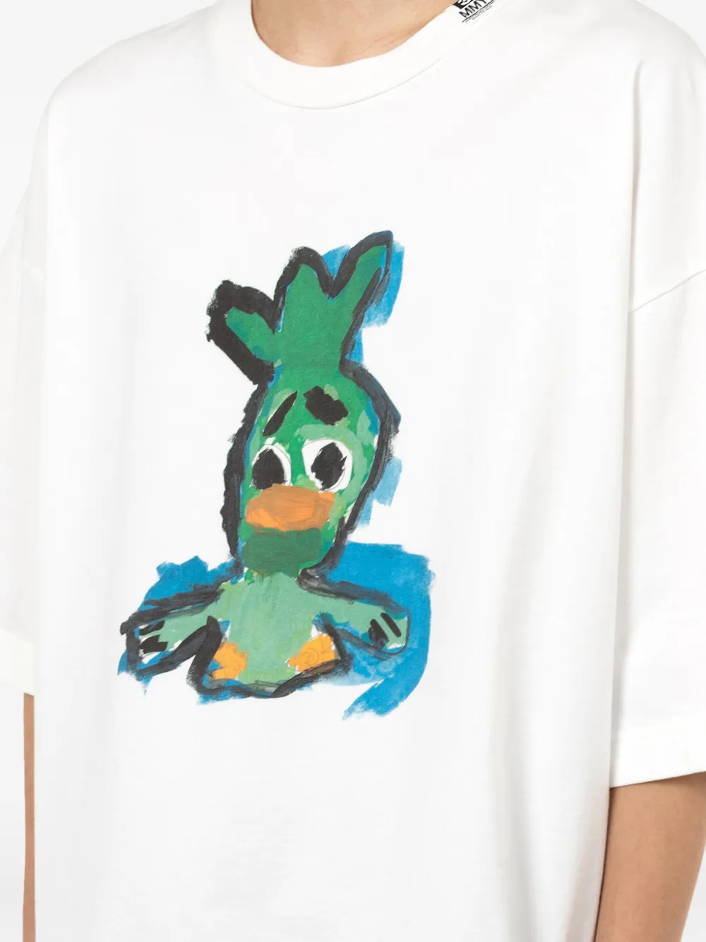 Maison MIHARA YASUHIRO Leon T-shirt met eendenprint Wit