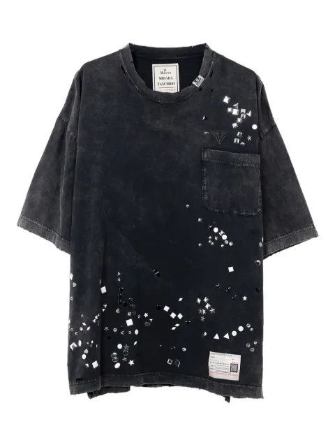 Maison MIHARA YASUHIRO crystal-embellished pocket T-shirt