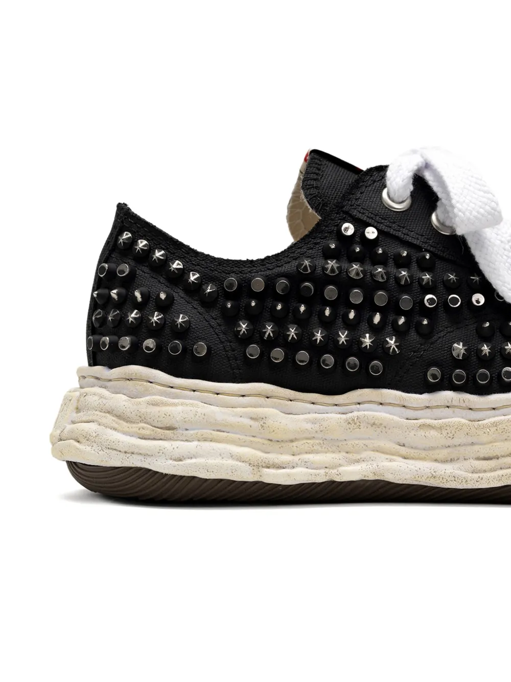 Miharayasuhiro Studded Peterson23 Canvas Trainers In Black