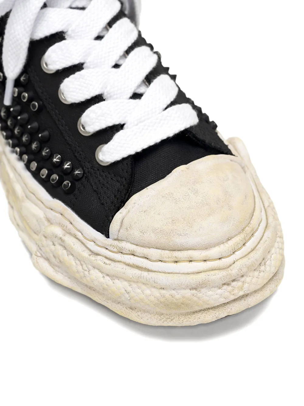 Miharayasuhiro Studded Peterson23 Canvas Trainers In Black