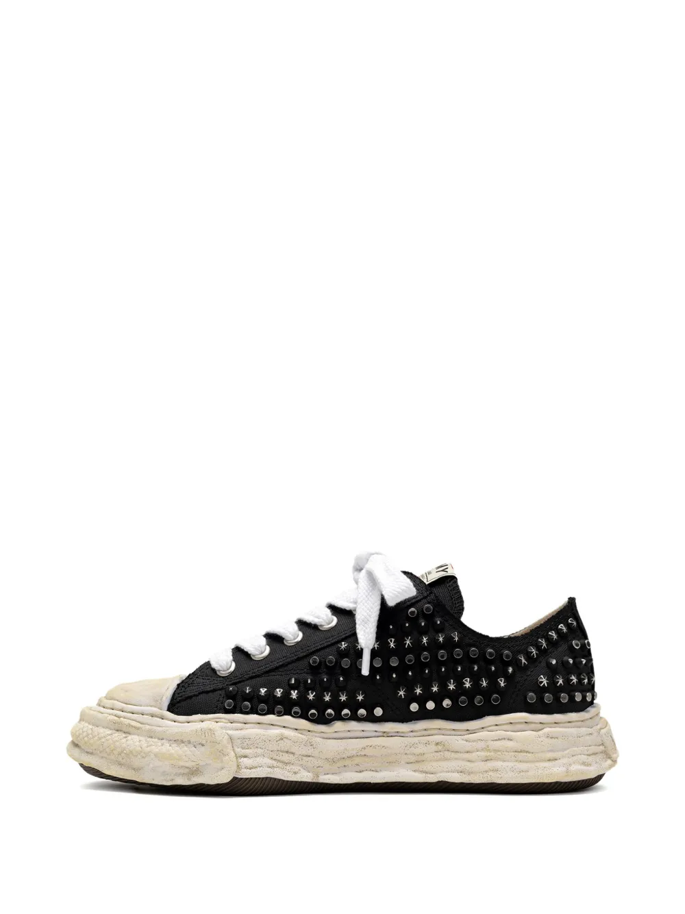 Miharayasuhiro Studded Peterson23 Canvas Trainers In Black