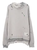 Maison MIHARA YASUHIRO layered distressed sweater - Grey