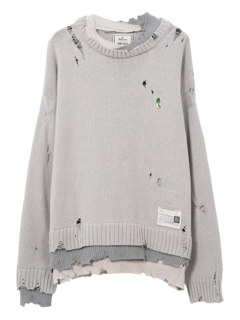 Maison MIHARA YASUHIRO layered distressed sweater