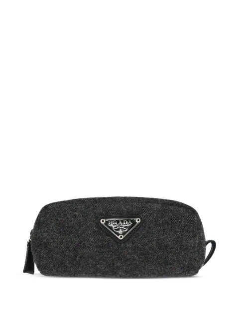 Prada Pre-Owned 2010s triangle-logo pouch