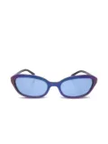 CHANEL Pre-Owned 1990-2000s oval-frame sunglasses - Blue
