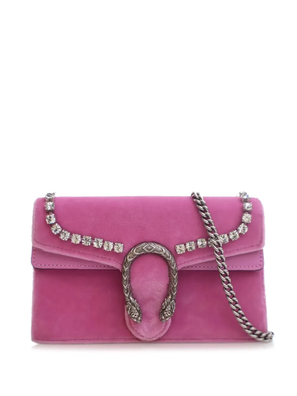 2016-2025 Super Mini Crystal Embellished Velvet Dionysus crossbody bag