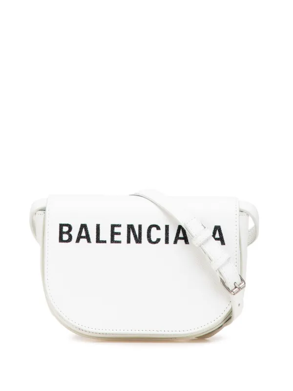 Balenciaga Pre-Owned 2015-2024 XS Grained Calfskin Logo Ville Day Crossbody  Bag White FARFETCH ID