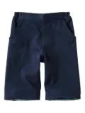 familiar check-details shorts - Blue