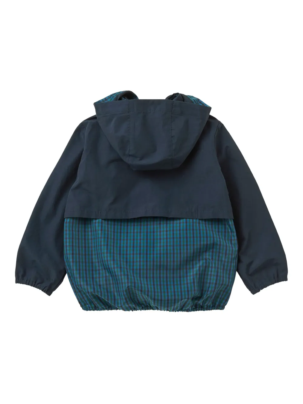 familiar checked-print hooded jacket | Boys Rainwear | Image 2