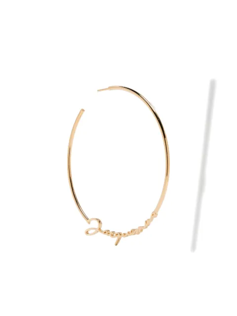 Jacquemus logo-lettering hoop earrings