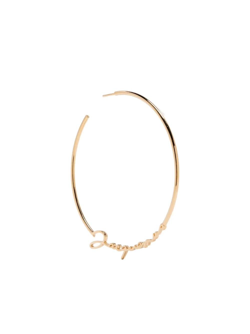Jacquemus logo-lettering hoop earrings | Gold | Image 1