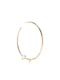 Jacquemus logo-lettering hoop earrings - Gold