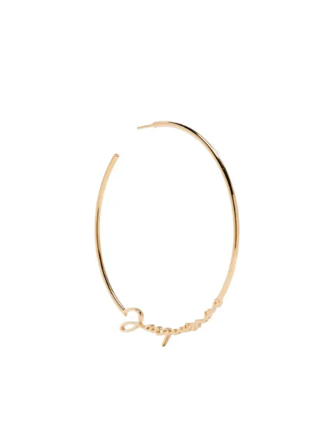 Jacquemus logo-lettering hoop earrings