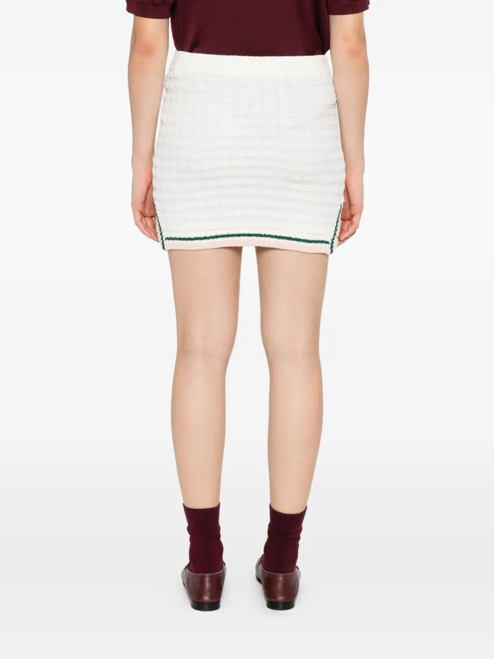 Casablanca Katoenen rok met gestreepte afwerking Wit