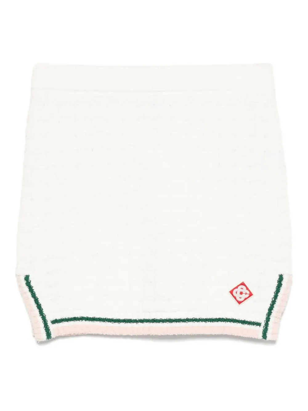 Casablanca striped-trim cotton skirt | White | Image 1