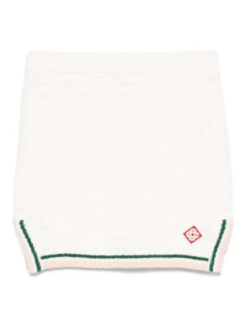 Casablanca striped-trim cotton skirt