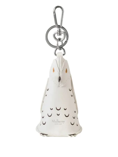 Mulberry owl leather keyring