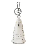 Mulberry owl leather keyring - White