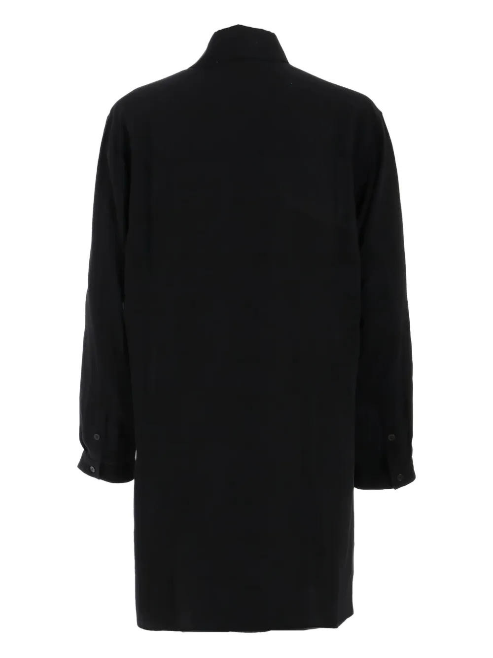 Yohji Yamamoto Overhemd met knopen, kraag en lange mouwen - Zwart
