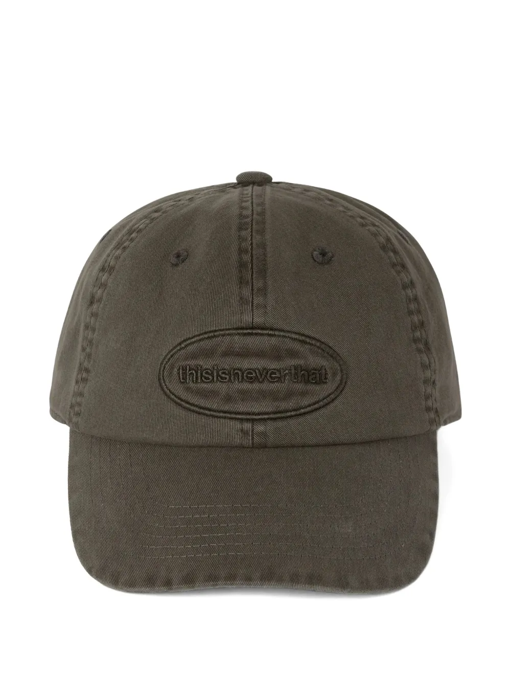 This Is Never That oval-logo baseball cap hat - グレー This Is Never That oval-logo baseball cap hat - グレー