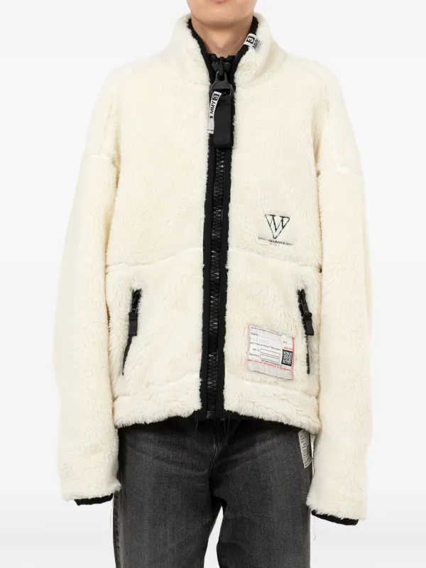 Maison MIHARA YASUHIRO Fleece zip-up Jacket | White | FARFETCH