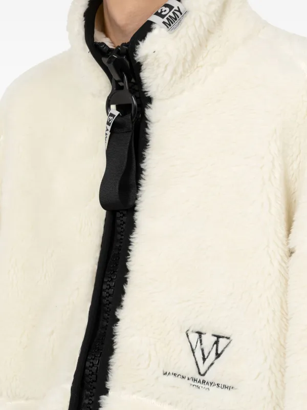 Maison MIHARA YASUHIRO Fleece zip-up Jacket | White | FARFETCH