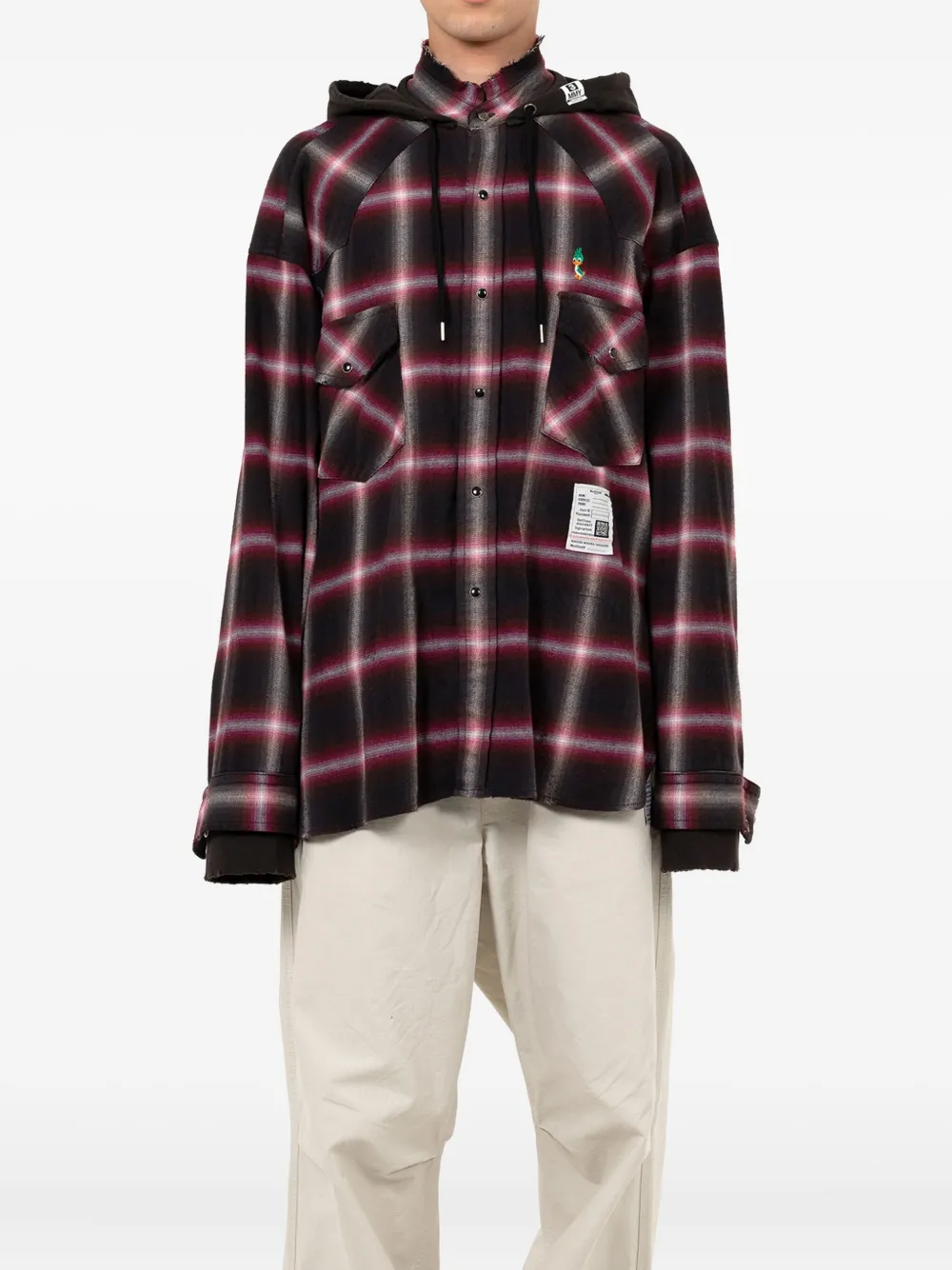 Maison MIHARA YASUHIRO plaid button hoodie | Hoodies | Image 2