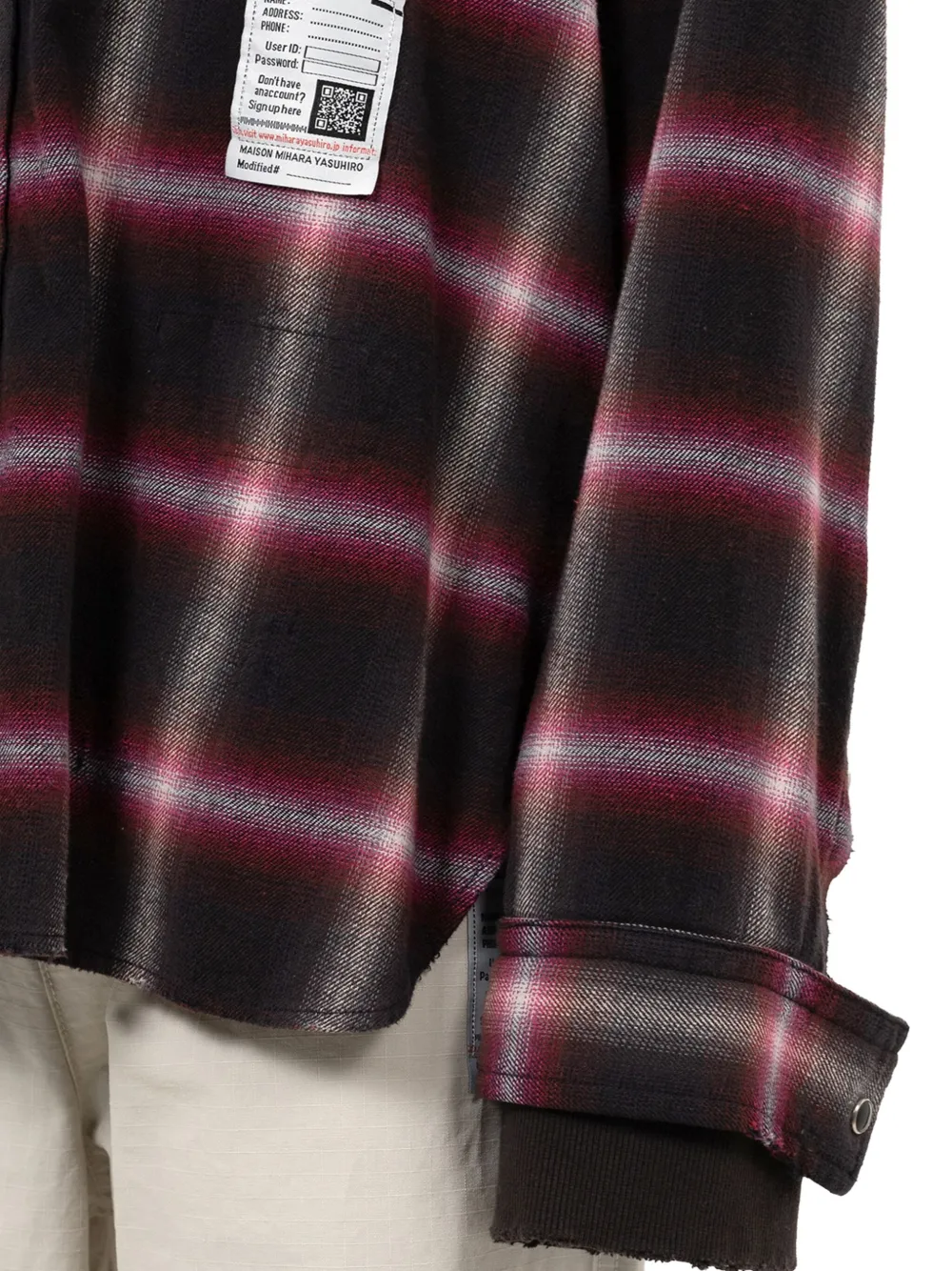 Maison MIHARA YASUHIRO Geruite hoodie Rood