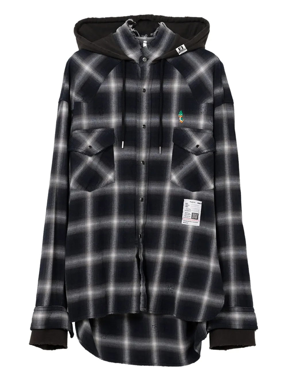 Maison MIHARA YASUHIRO Overhemd met capuchon Zwart
