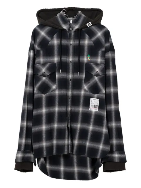 Maison MIHARA YASUHIRO hooded plaid shirt