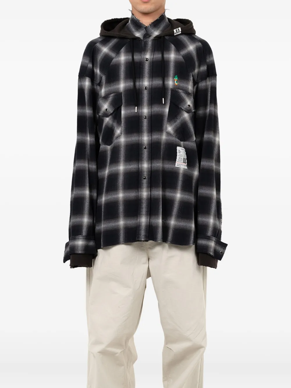 Maison MIHARA YASUHIRO Overhemd met capuchon - Zwart