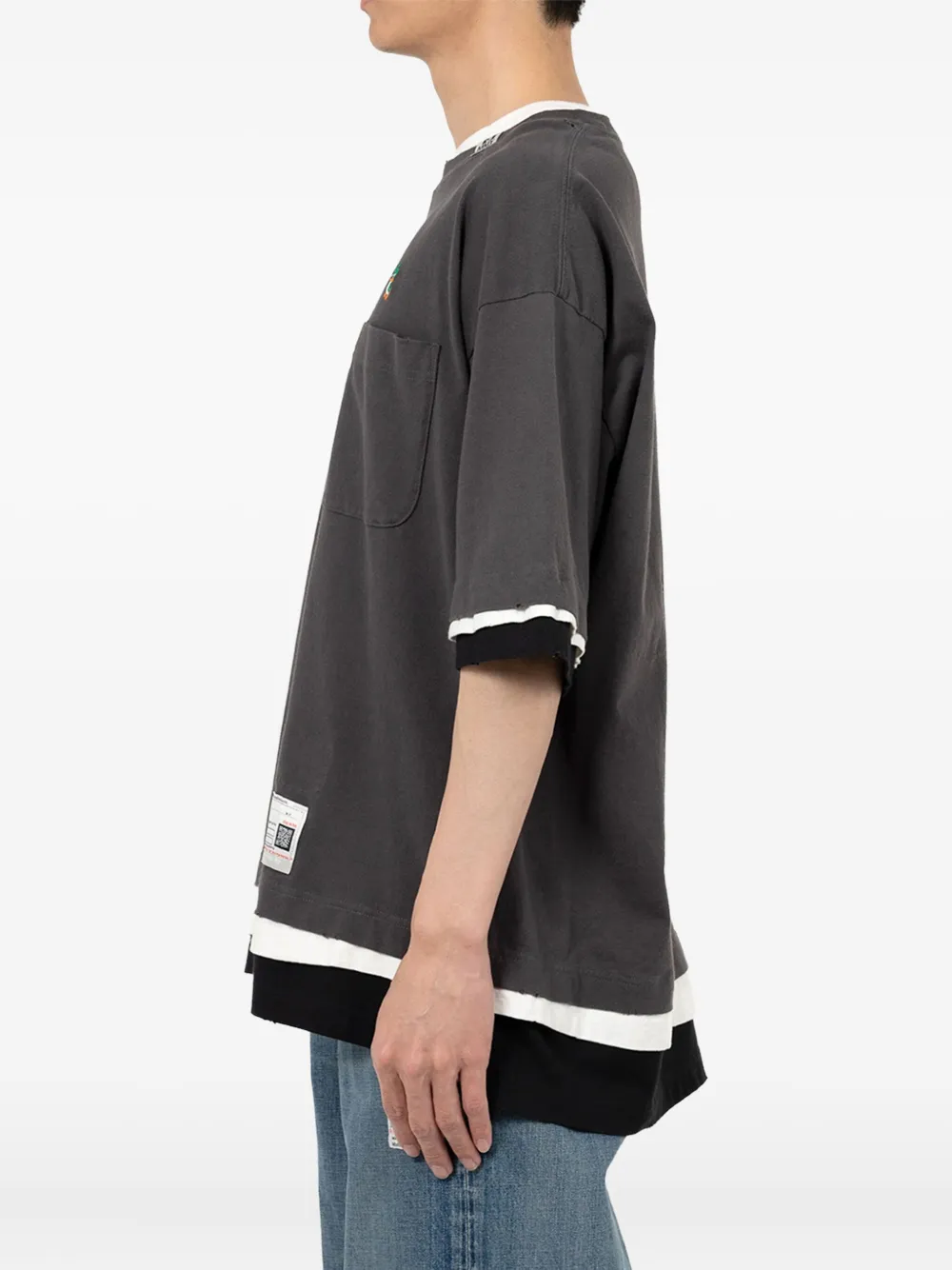 Miharayasuhiro Maison Mihara Yasuhiro Round Neck T-shirt In Blue