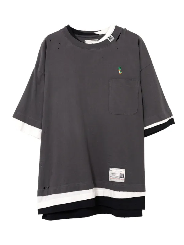 Maison MIHARA YASUHIRO レイヤード ポケット Tシャツ | グレー