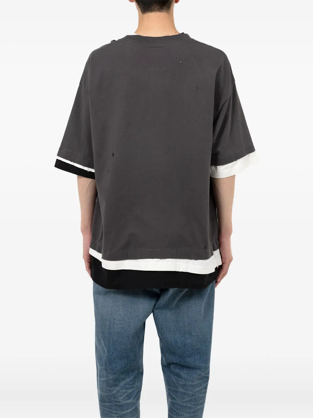 Miharayasuhiro Maison Mihara Yasuhiro Round Neck T-shirt In Blue