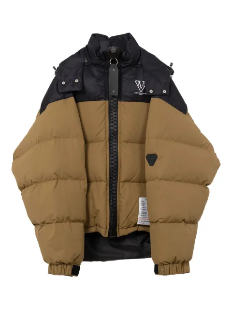 Maison MIHARA YASUHIRO chamarra con diseño de dos tonos con capucha