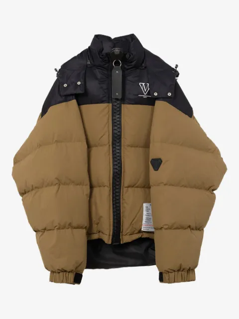 Maison MIHARA YASUHIRO two-tone hooded down jacket