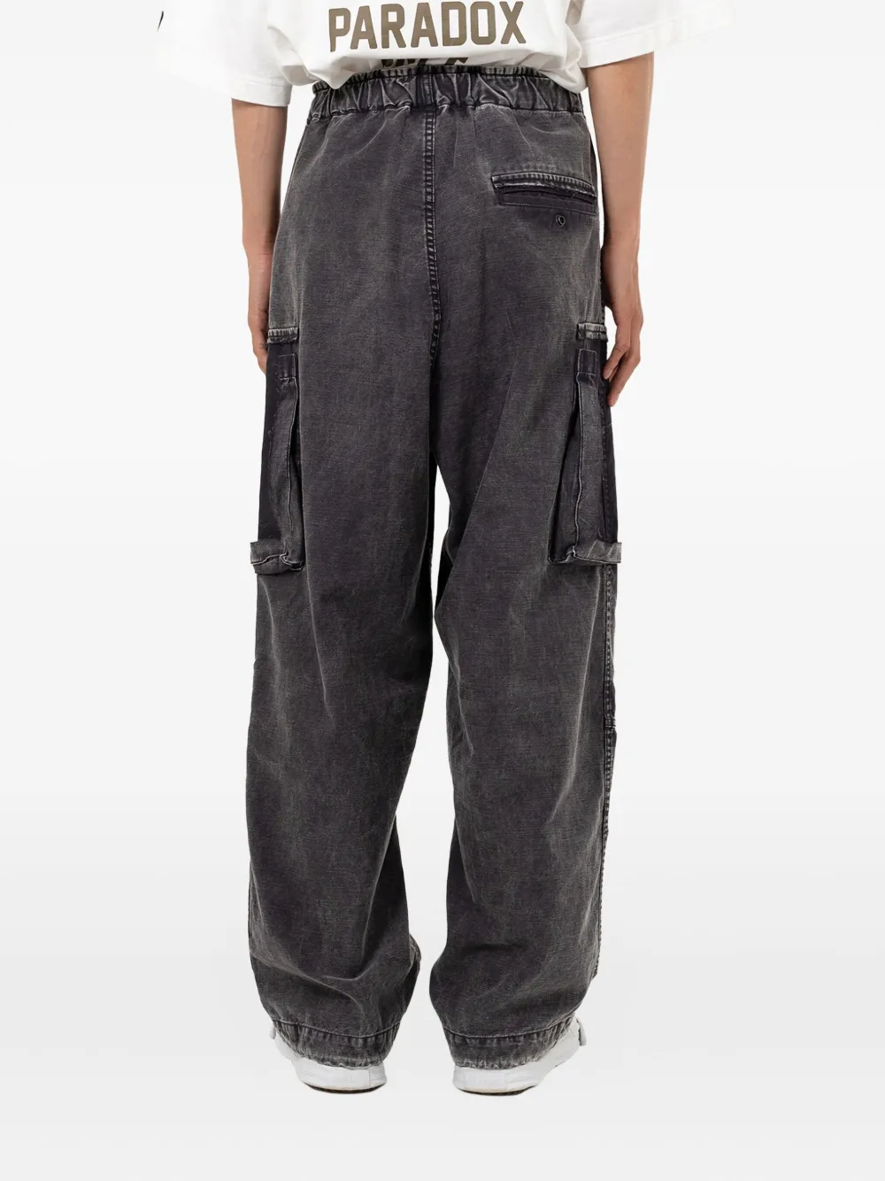 Maison MIHARA YASUHIRO Broek met trekkoord en vlakken Zwart