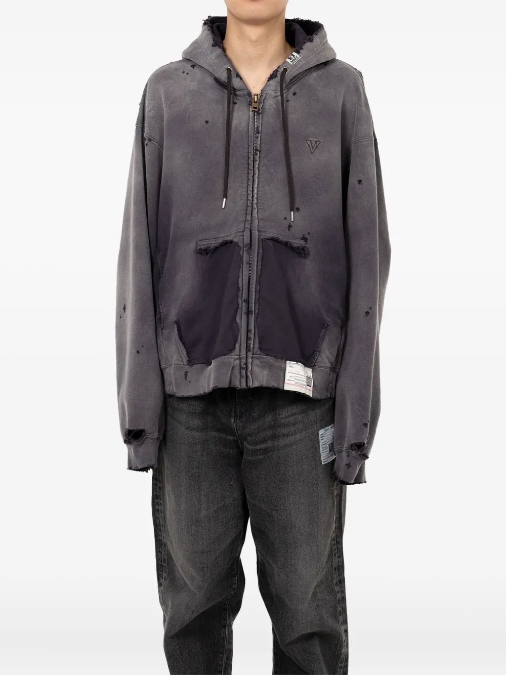 Maison MIHARA YASUHIRO sun faded zip-up hoodie | Hoodies | Image 2