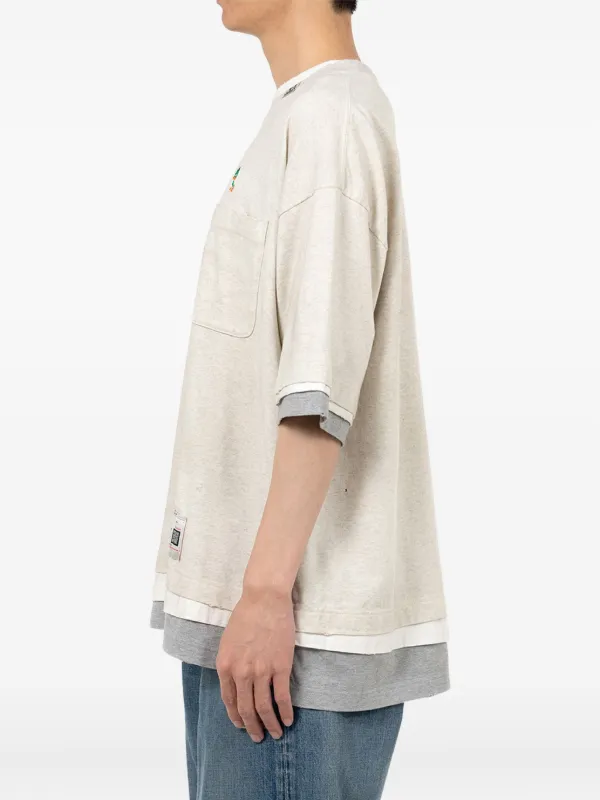 Maison MIHARA YASUHIRO レイヤード ポケット Tシャツ | ニュートラル