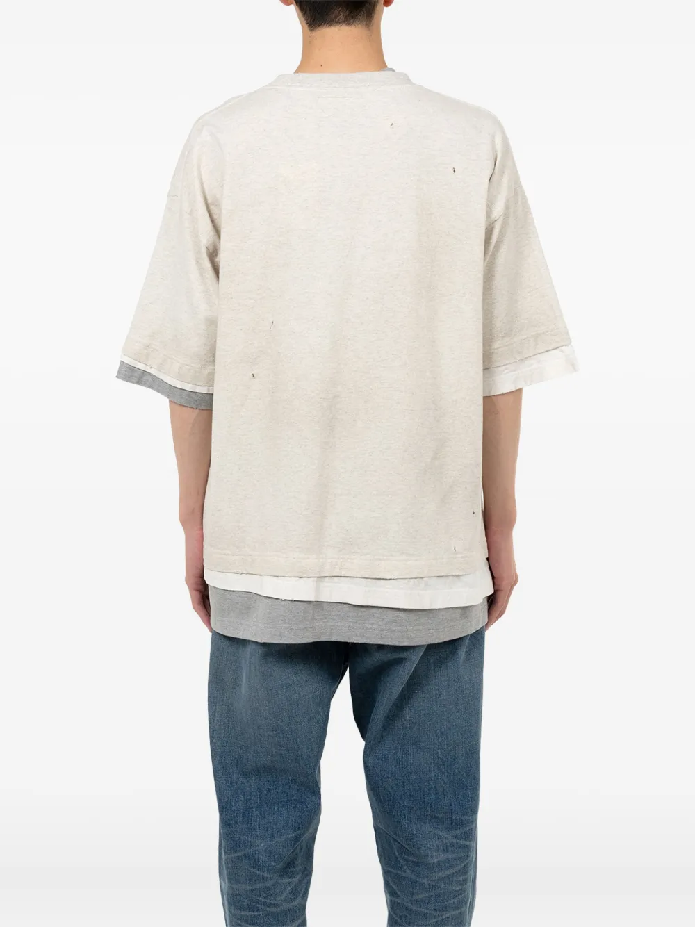 Miharayasuhiro Layered Pocket T-shirt In White