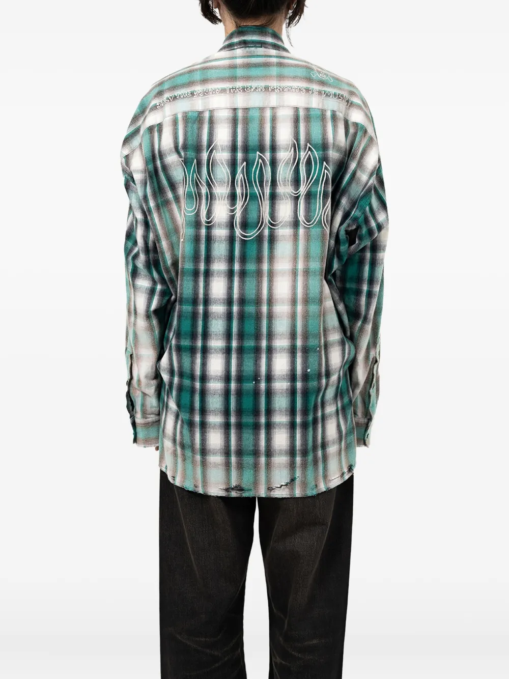 Maison MIHARA YASUHIRO Vintage Like Check overhemd Groen